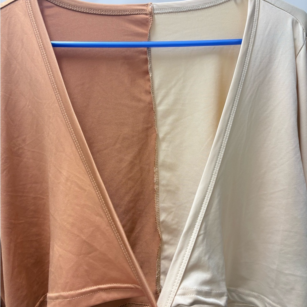 SHEIN Sz 2XL Curve Cream Wrap Cardigan - Picture 2 of 6